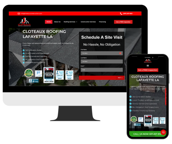Cloteaux Roofing Website